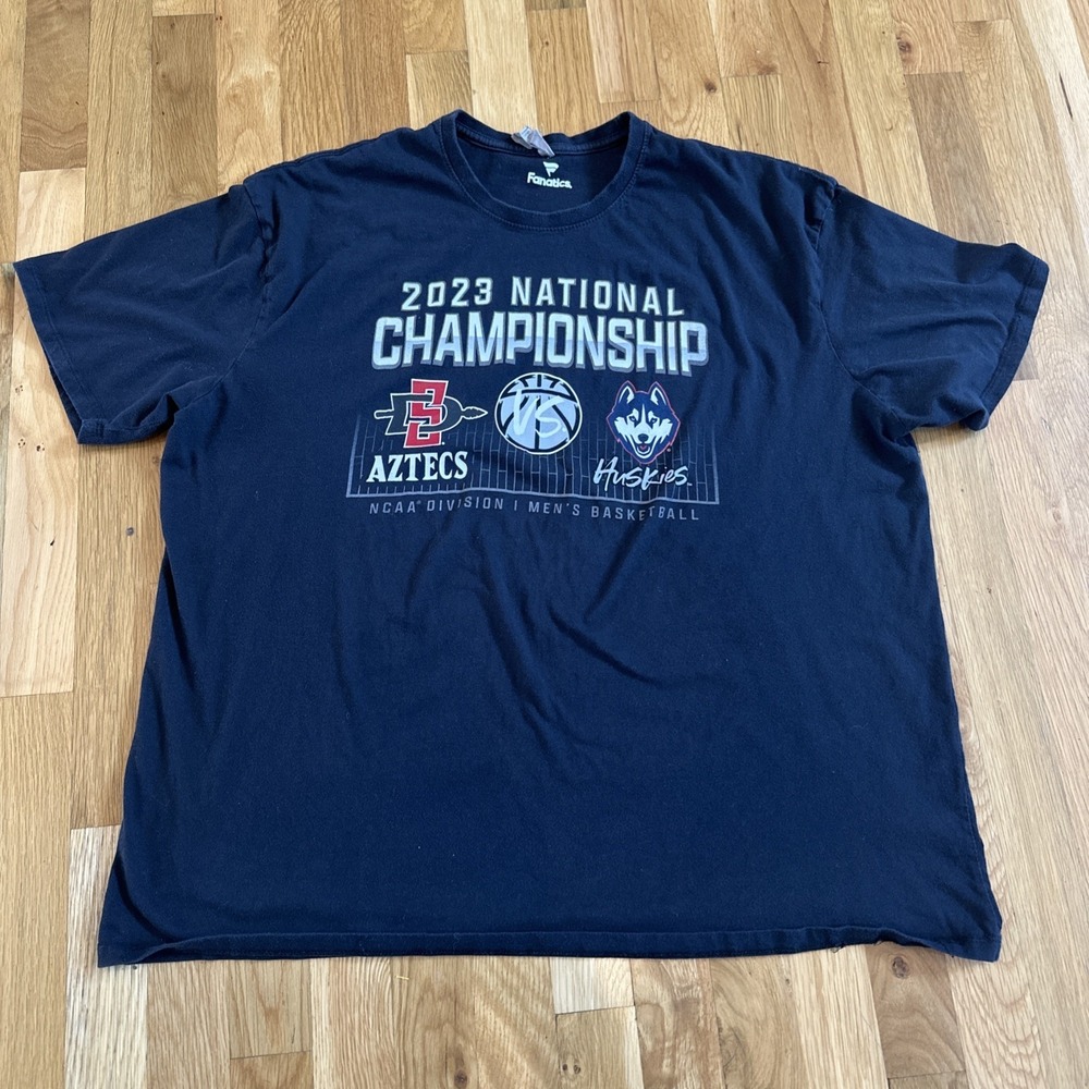 2023 national championship mens basketball T- Shirt aztecs vs huskies size 2XL‎